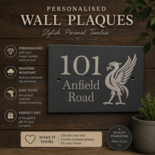 Load image into Gallery viewer, Personalised Engraved Slate House Plaques