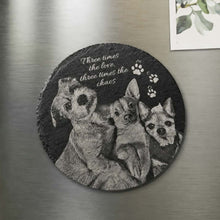 Load image into Gallery viewer, Personalised Slate Engraved Fridge Magnet