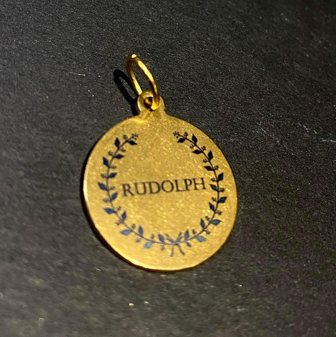 Rudolph Engraved Name Tag