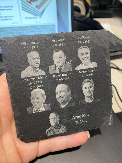Liverpool Legendary Managers Engraved slate