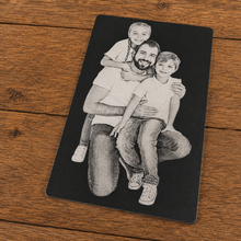 Load image into Gallery viewer, Engraved Black Metal Wallet Card