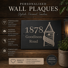 Load image into Gallery viewer, Personalised Engraved Slate House Plaques