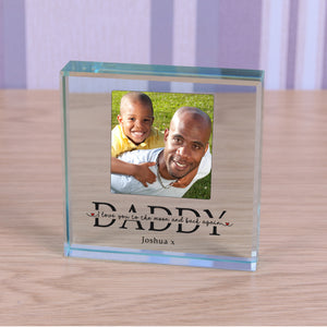 Daddy Love You to the Moon Glass Token