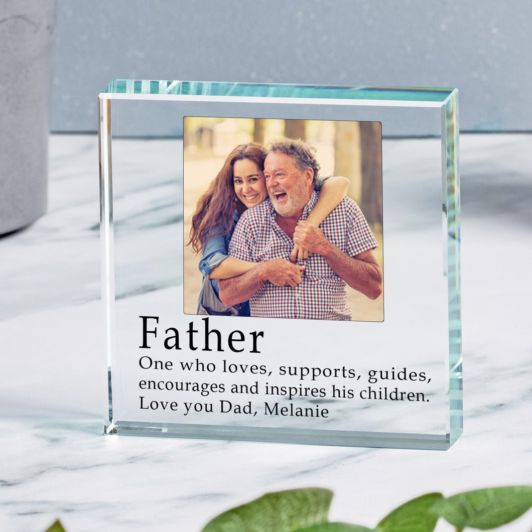 Definition of a Dad - Glass Token