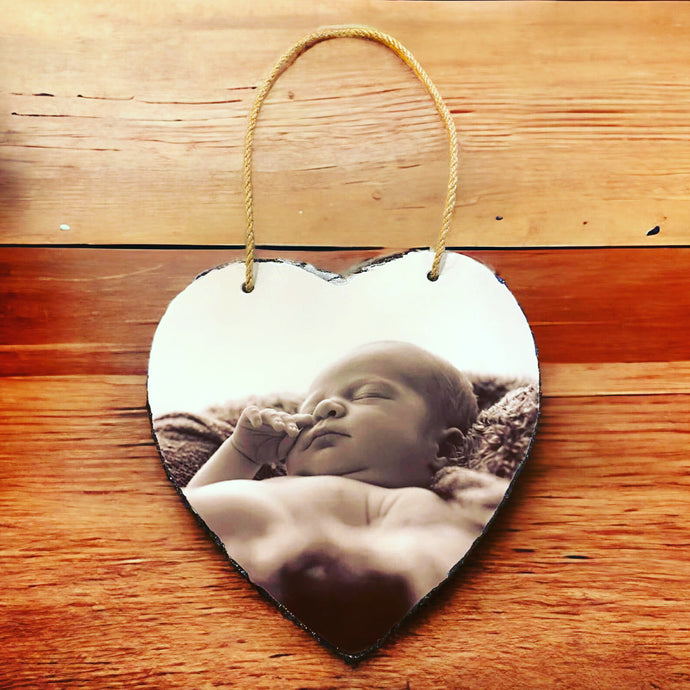 Hanging Heart Photo Slate