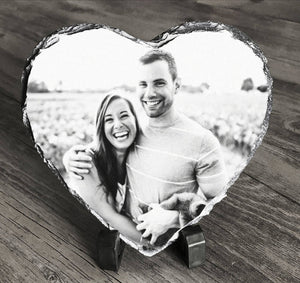 Heart shape slate photo
