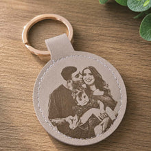 Load image into Gallery viewer, Personalised Genuine Leather Engraved Keyring