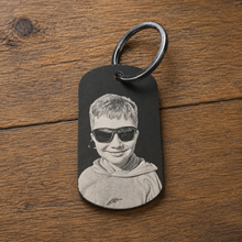 Load image into Gallery viewer, Engraved Metal Keychain Tags