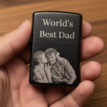 Load image into Gallery viewer, Zippo Style Engraved Black Lighters