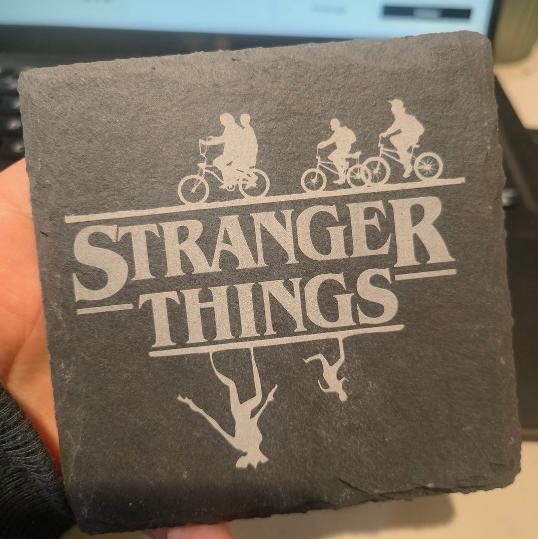 Stranger Things Logo Slate Coaster