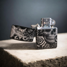 Load image into Gallery viewer, Zippo Style Engraved Black Lighters
