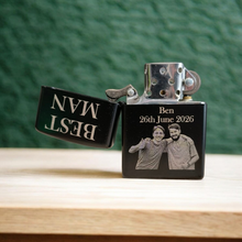 Load image into Gallery viewer, Zippo Style Engraved Black Lighters