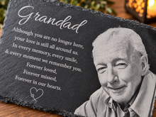 Load image into Gallery viewer, Personalsied Memorial Slate 20x10cm with stand