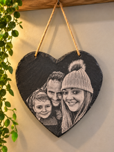 Load image into Gallery viewer, Large Hanging Heart Personalised Engraved 25cm